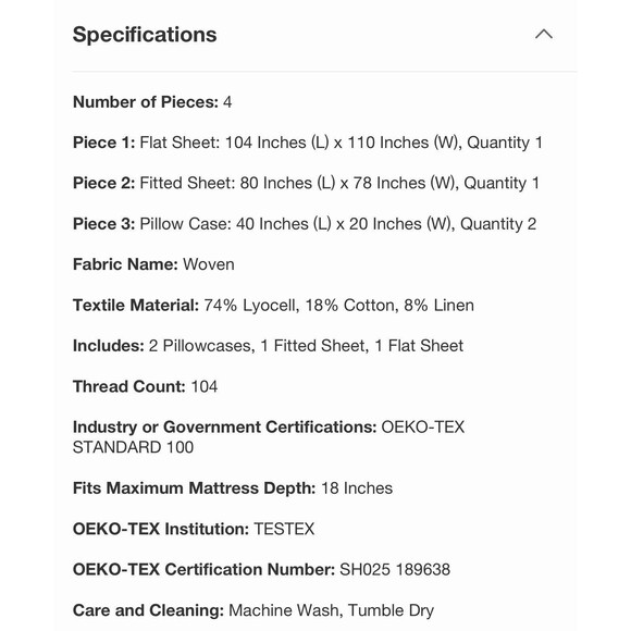 4pc King Micro Stripe Sheet Set Rust - Hearth & Hand with Magnolia NEW - Picture 6 of 7